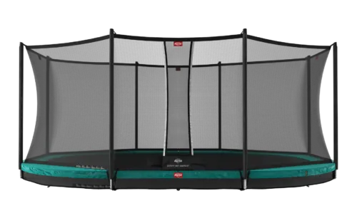 trampoline ovaal 520 groen met net