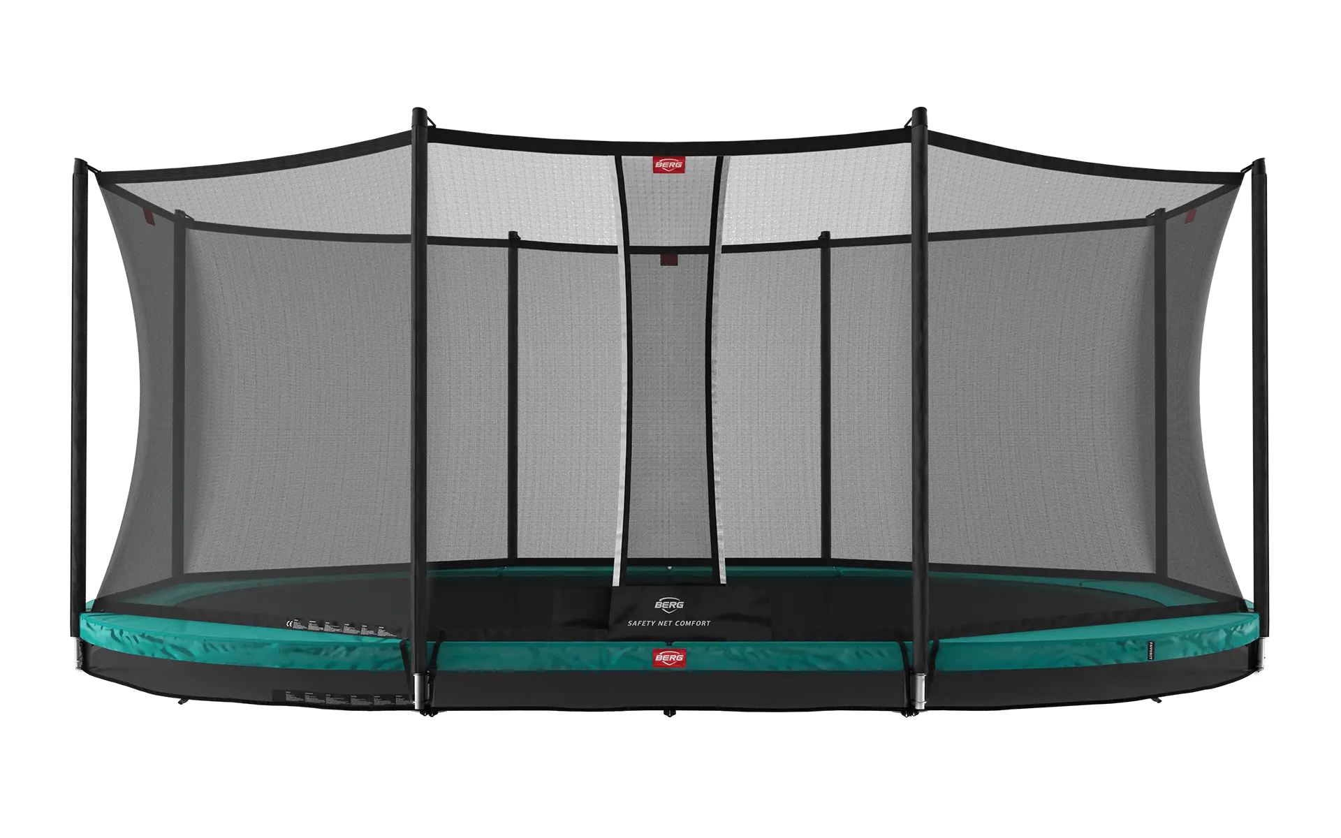 trampoline ovaal 520 groen met net