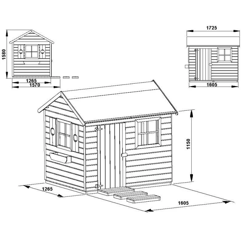 Houten speelhuisje Wasbeer - Afbeelding 5