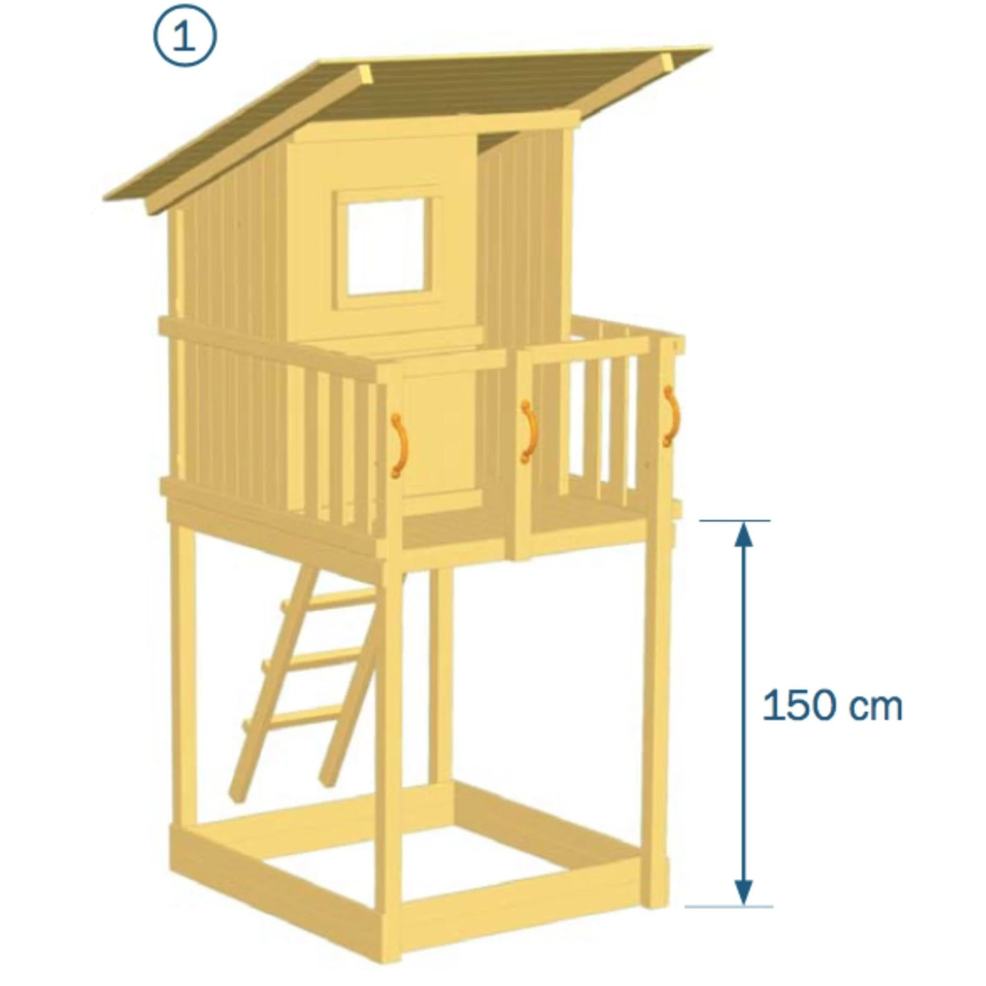 Blue Rabbit Beach Hut - Houtpakket geimpregneerd vuren en grenen