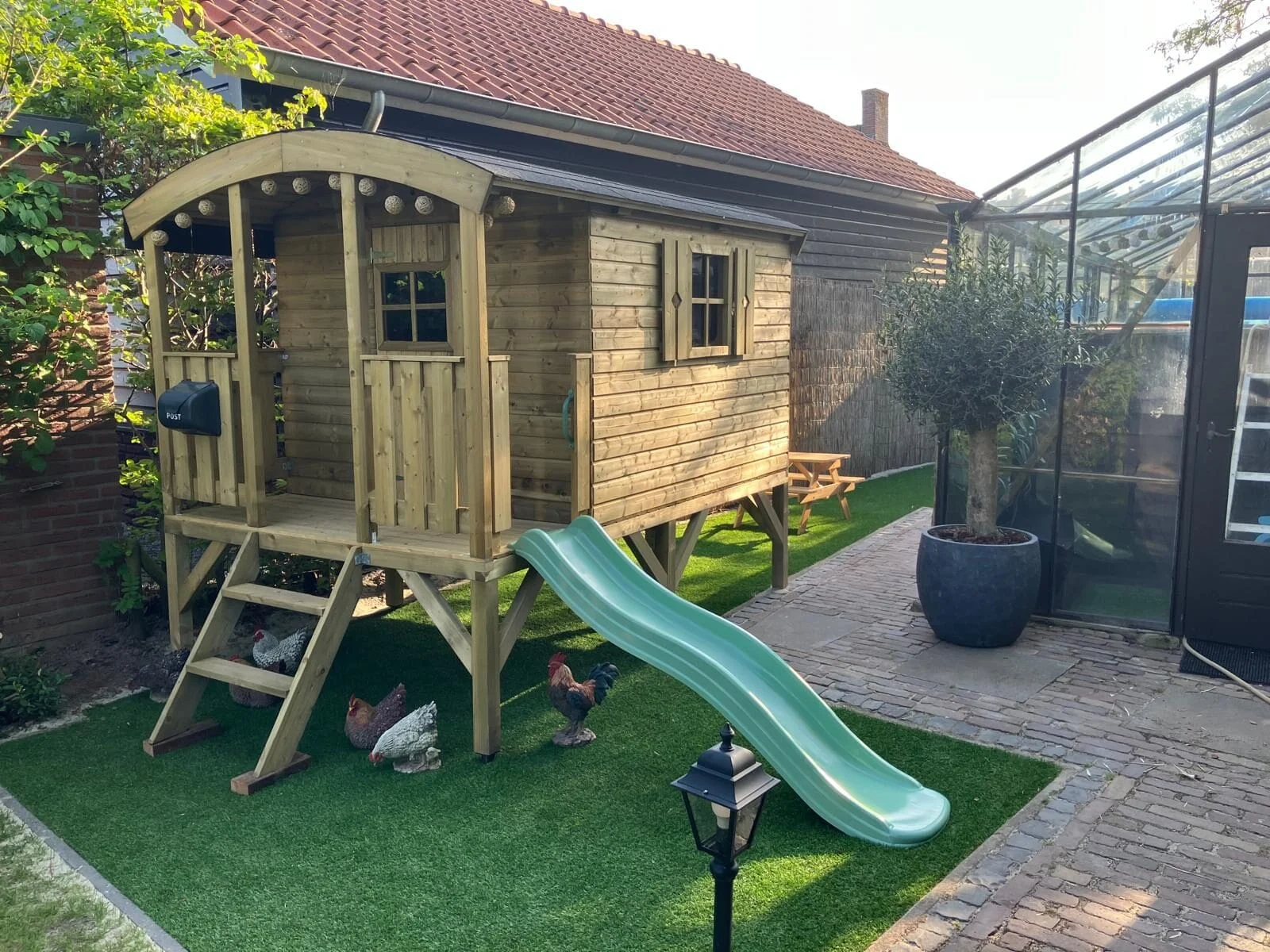 Houten speelhuisje Olifant - Premium - Afbeelding 9