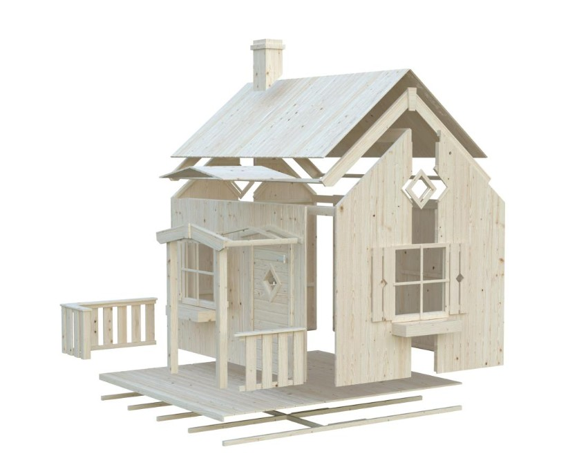 Houten speelhuisje Neushoorn - Premium - Afbeelding 5